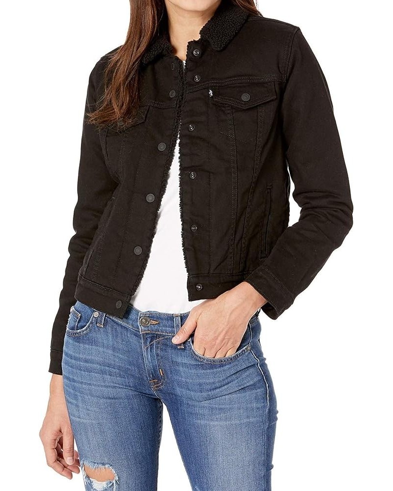 Women's Original Sherpa Trucker Jackets (Also Available in Plus) Standard Black and Black $37.17 Others