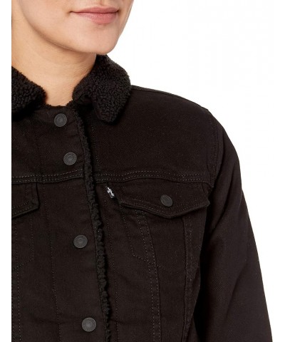 Women's Original Sherpa Trucker Jackets (Also Available in Plus) Standard Black and Black $37.17 Others