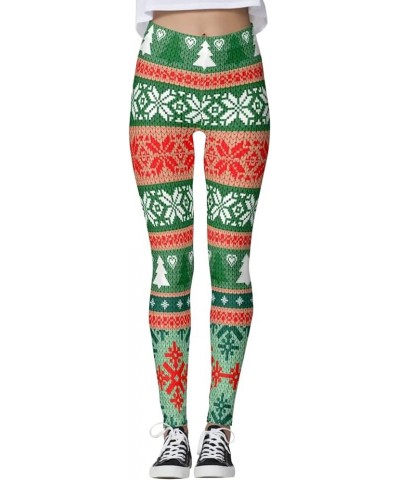 Women Valentine's Day St. Patrick's Day Christmas Graphic Printed Legging Skinny High Waist Costume Workout Tights Green-c $1...