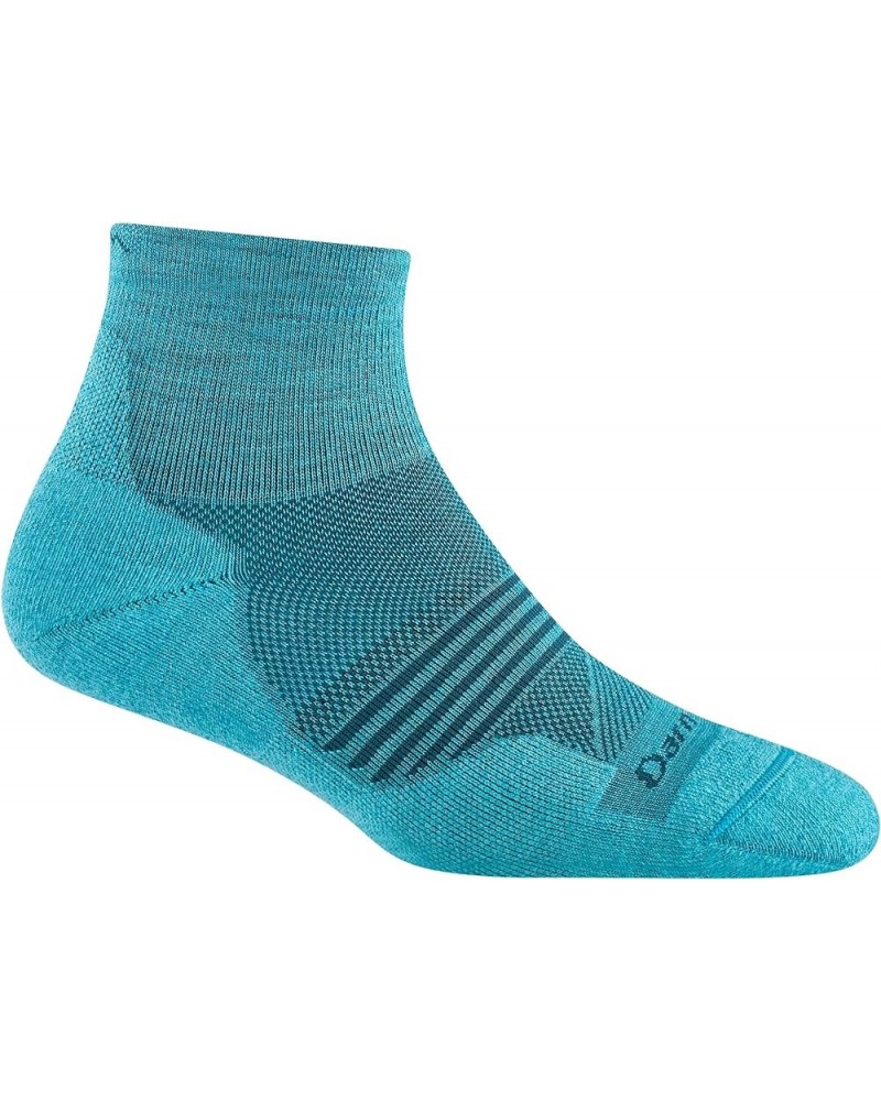 Darn Tough Women's Element 1/4 Lightweight with Cushion Sock (Style 1113) - Cyan $10.78 Activewear