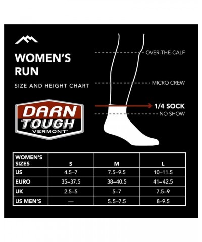 Darn Tough Women's Element 1/4 Lightweight with Cushion Sock (Style 1113) - Cyan $10.78 Activewear