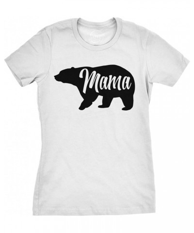 Womens Mama Bear T Shirt Cute Funny Best Mom of Boys Girls Cool Mother Tee White $10.39 T-Shirts