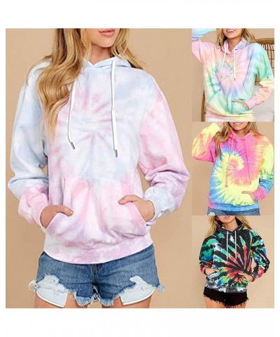 Womens Tie Dye Hoodie Gradient Print Sweatshirt Casual Loose Trendy Long Sleeve Drawstring Pullover 10 $14.08 Hoodies & Sweat...