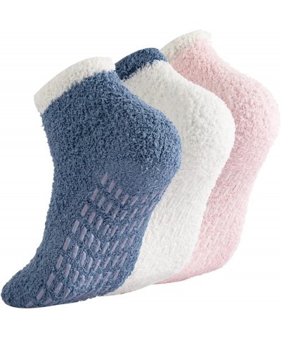 Non Slip Socks Hospital Socks with Grips for Women Grip Socks for Women Socks with Grips for Women Slipper Socks 3p2 Pink Whi...