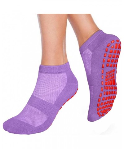 Pilates Grip Socks Woman Yoga Socks Non Slip Socks for Pilates, Pure Barre, Hospital, Trampoline Christmas Gift Purple $6.00 ...