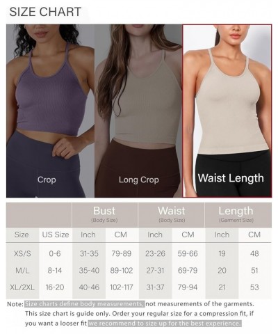 Women's Crop 4 Piece Seamless Ribbed Camisole Strappy Cropped Tank Tops Gray+black+teal+red (Waist Length) $21.41 Tanks