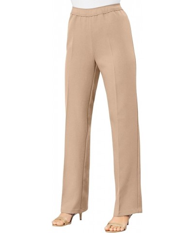 Women's Plus Size Wide-Leg Bend Over Pant Chocolate $23.54 Pants