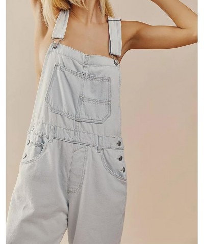 Women's Casual Denim Jumpsuit Adjustable Straps Bib Overalls Loose Jeans Pants Jumpsuits Romper with Pockets Bleach Blue $20....