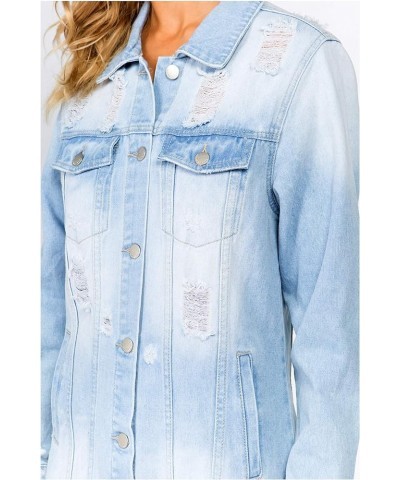 Women'sDenim Jean Jacket Long Trucker Boyfriend Jackets Size Small to 3X Lt. Blue Rjk3205 $19.12 Jackets