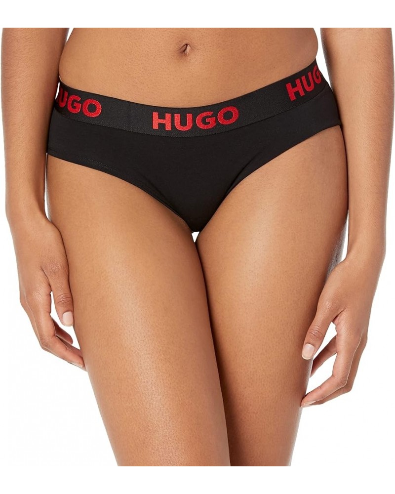 Women's Bold Logo Cotton Stretch Brief Black Tar $9.86 Lingerie