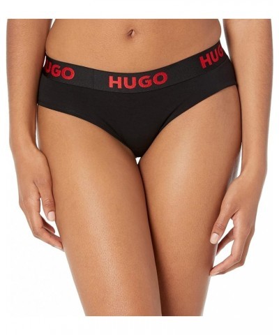 Women's Bold Logo Cotton Stretch Brief Black Tar $9.86 Lingerie