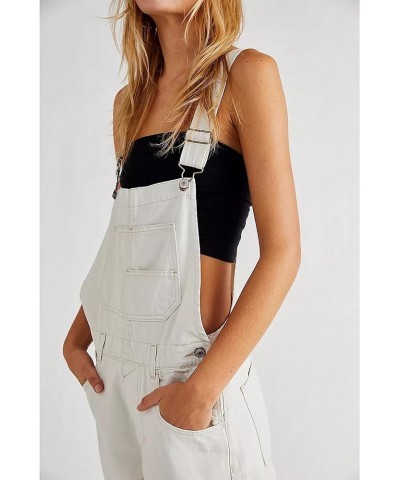 Women's Casual Denim Jumpsuit Adjustable Straps Bib Overalls Loose Jeans Pants Jumpsuits Romper with Pockets Bleach Blue $20....