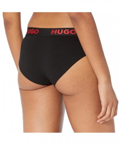 Women's Bold Logo Cotton Stretch Brief Black Tar $9.86 Lingerie