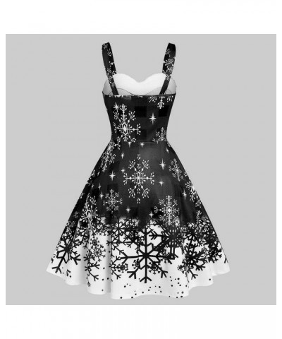 Plus Size Womens Vintage Dress Christmas Long Sleeve High Low Dresses Cocktail Holiday Party Dress Cosplay Outfits B13-black ...