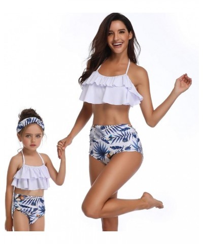 Mother Daughter Swimwear Family Matching Girls Swimsuit Women Bikini Set White Coconut $10.58 Swimsuits