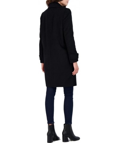 Double Breasted Walker Coat with Notch Lapel Black $17.22 Coats