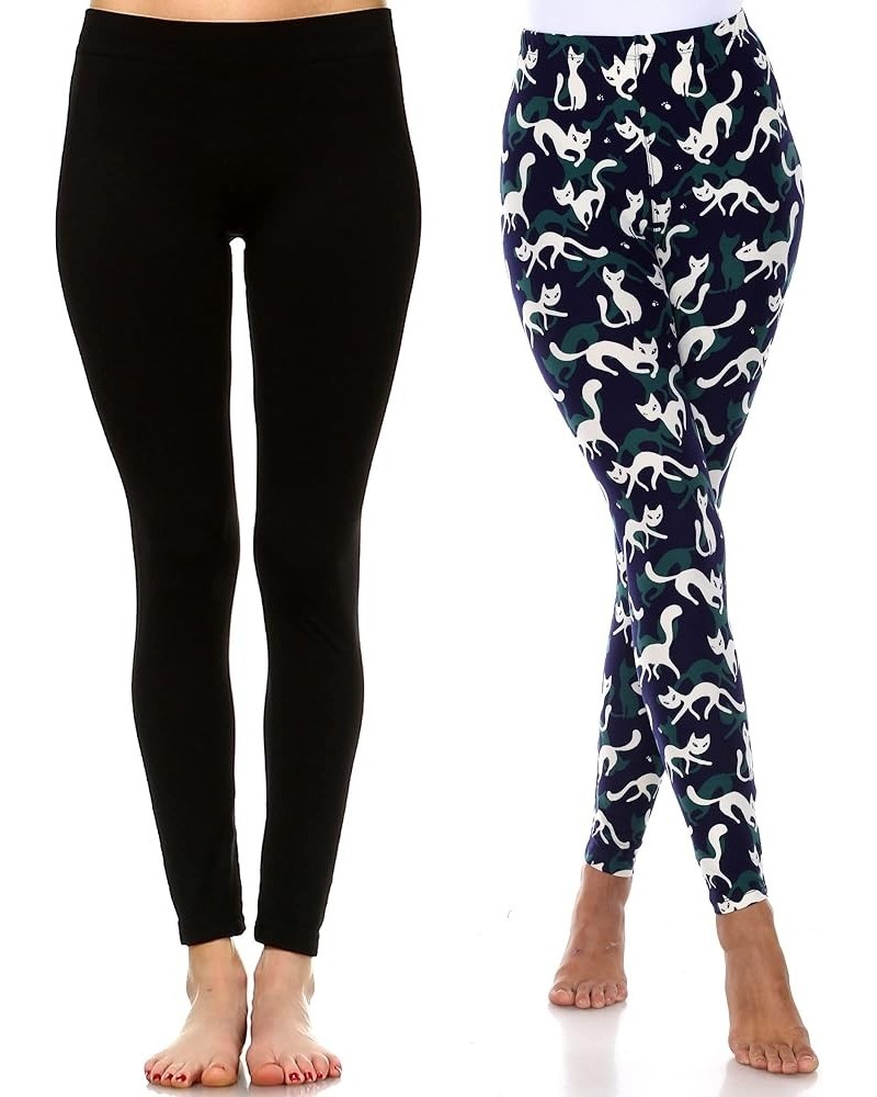 Women's Plus Size Super Soft Capri Leggings Black, Blue $16.49 Leggings