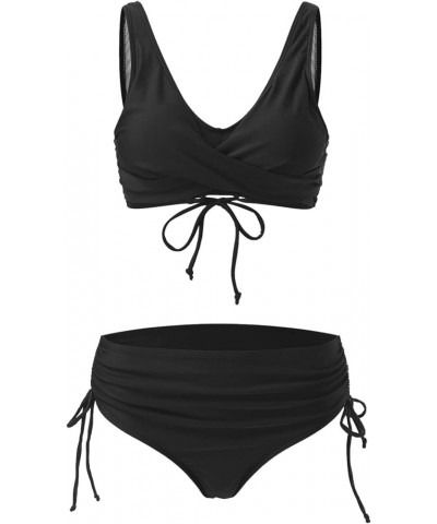 Womens Bikini Sets Swimsuits Push Up Tummy Control Modest Two 2 Piece Tankini 2024 Girls Sexy High Waisted Swimwear Beachwear...