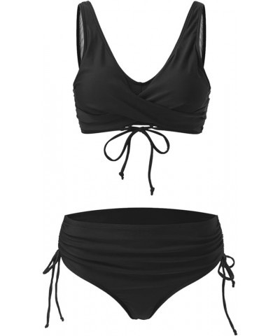 Womens Bikini Sets Swimsuits Push Up Tummy Control Modest Two 2 Piece Tankini 2024 Girls Sexy High Waisted Swimwear Beachwear...