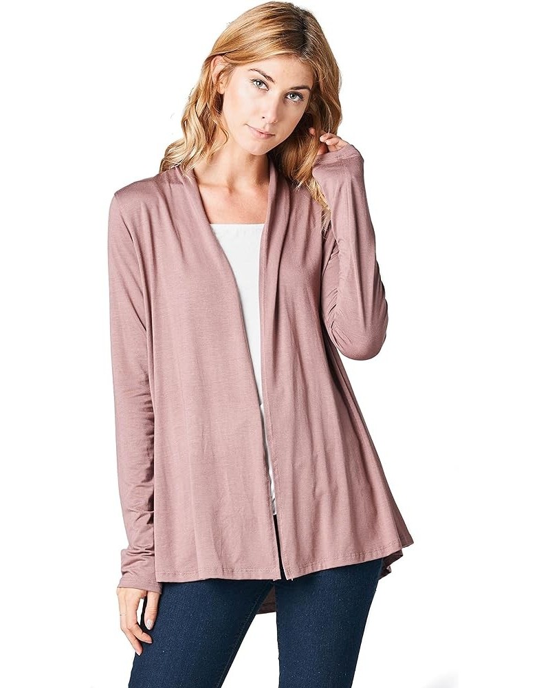 Women Casual Open Front Long Sleeve Lightweight Softest Viscose Made from Bamboo Cardigan Coco $19.94 Sweaters