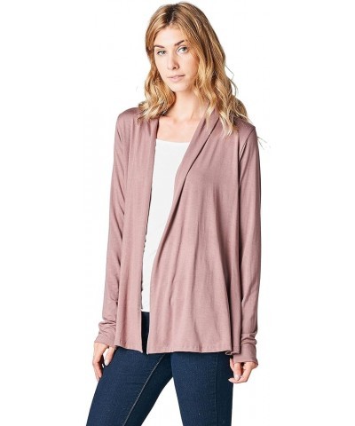 Women Casual Open Front Long Sleeve Lightweight Softest Viscose Made from Bamboo Cardigan Coco $19.94 Sweaters