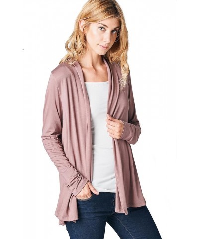 Women Casual Open Front Long Sleeve Lightweight Softest Viscose Made from Bamboo Cardigan Coco $19.94 Sweaters