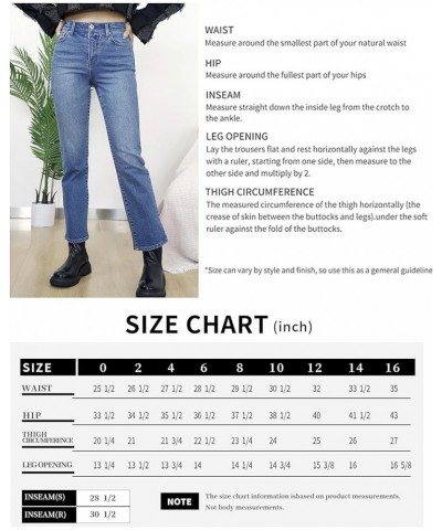 Women Ripped High Waisted Jeans Frayed Raw Hem Regular Fit Boyfriend Distressed Denim Pants with Hole Indigo $24.74 Jeans