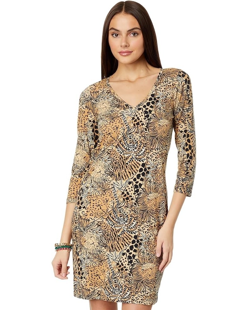 Womens Tessa 3/4 Sleeve V-Neck Dress Rattan Walk on the Wild Side $39.27 Dresses