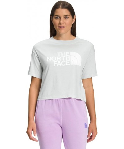 Women's Short Sleeve Half Dome Cropped Tee Tin Grey $8.47 T-Shirts