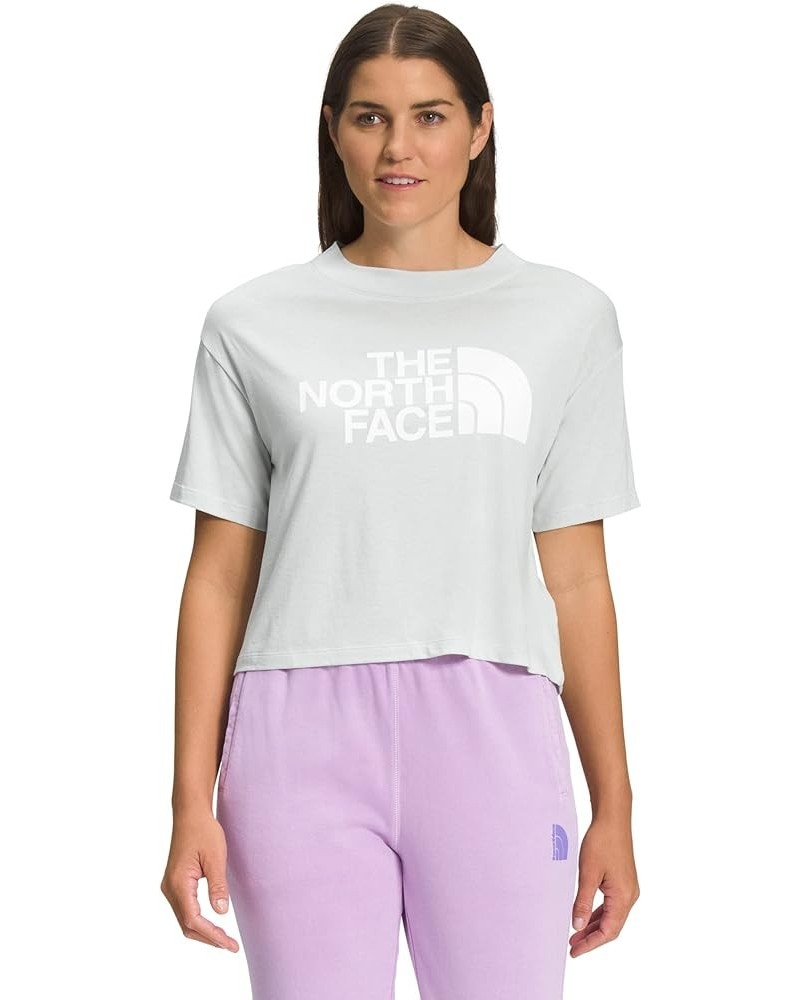 Women's Short Sleeve Half Dome Cropped Tee Tin Grey $8.47 T-Shirts