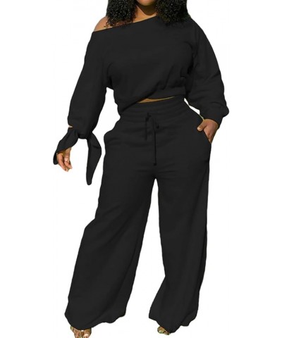 Women's Casual 2 Piece Jumpsuit Set Hoodie and Sweatpants Set Jogging Suits Black 5403 $18.97 Hoodies & Sweatshirts