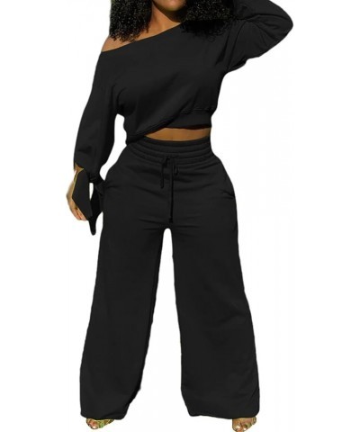 Women's Casual 2 Piece Jumpsuit Set Hoodie and Sweatpants Set Jogging Suits Black 5403 $18.97 Hoodies & Sweatshirts