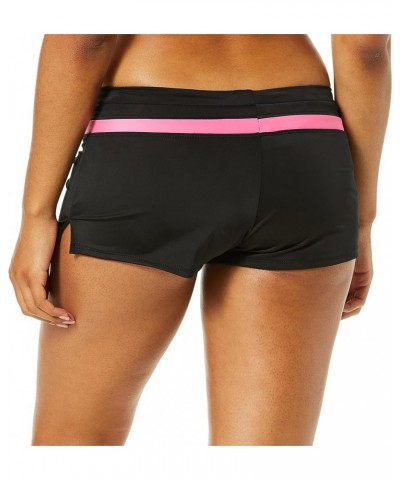 Women's Swimsuit Beach Shorts Tankini Bottom Boyshorts with Liner Black/Pink $11.19 Swimsuits