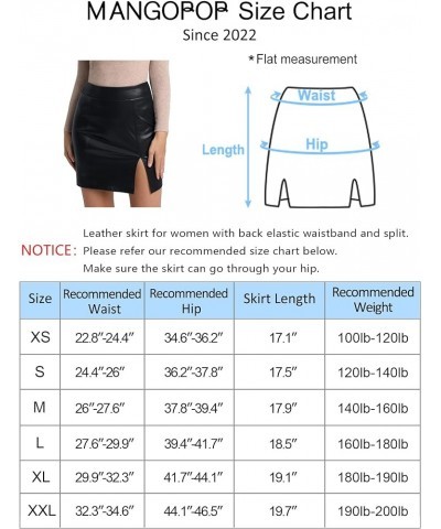 Women Basic High Waisted Mini Short Pencil Bodycon Faux Leather Skirt A1 Black(041) $14.75 Skirts