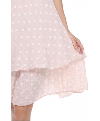 Women's Plus Size Summer Casual Sleeveless Dresses Polka-Dot Floral Scoop Neck Dress Polka Dot Pink $18.90 Dresses