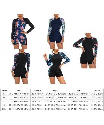 Women's Rash Guard Swimsuit Zipper One Piece Surfing Swimwear UPF 50+ Sun Protection Modest Bathing Suit Light Blue $10.94 Sw...