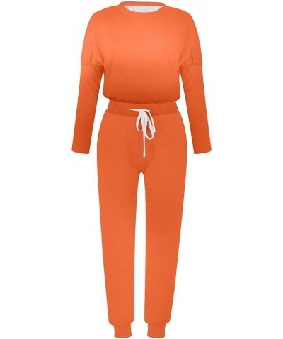 2 Piece Outfit for Women 2023 Casual Trendy Women Lounge Matching Sets Outfit Long Pant Set Sweatsuits Tracksuits A4-orange $...