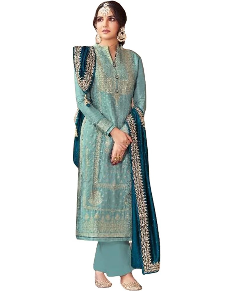 Women's Wear Readymade Designer Salwar Kameez Suits Indian Pakistani Beautiful Plazzo Pant Dress Choice 4 $50.87 Suits