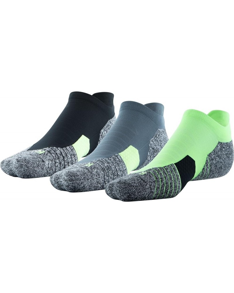 Unisex-Adult Run Cushion No Show Tab Socks 3 Quirky Lime Assorted (3-pairs) $15.48 Socks