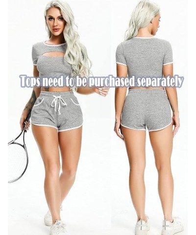 Womens Butt Lifting Sexy Yoga Shorts High Waist Elastic Active Hot Pants Ruched Sports Gym Clubwear Beach Outfit 2 Drawstring...