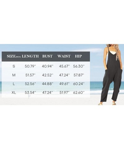 One Piece Jumpsuits for women V Neck Sleeveless Loose Fit overalls Spaghetti Strap Harem Long Pants with Pockets Blue $14.35 ...