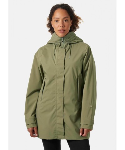 Women's Victoria Mid Length Raincoat 421 Lav Green $69.78 Coats