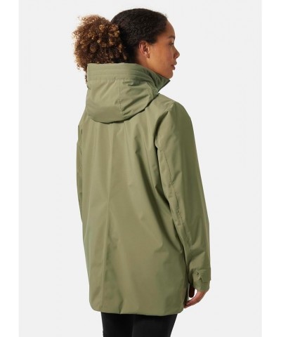 Women's Victoria Mid Length Raincoat 421 Lav Green $69.78 Coats