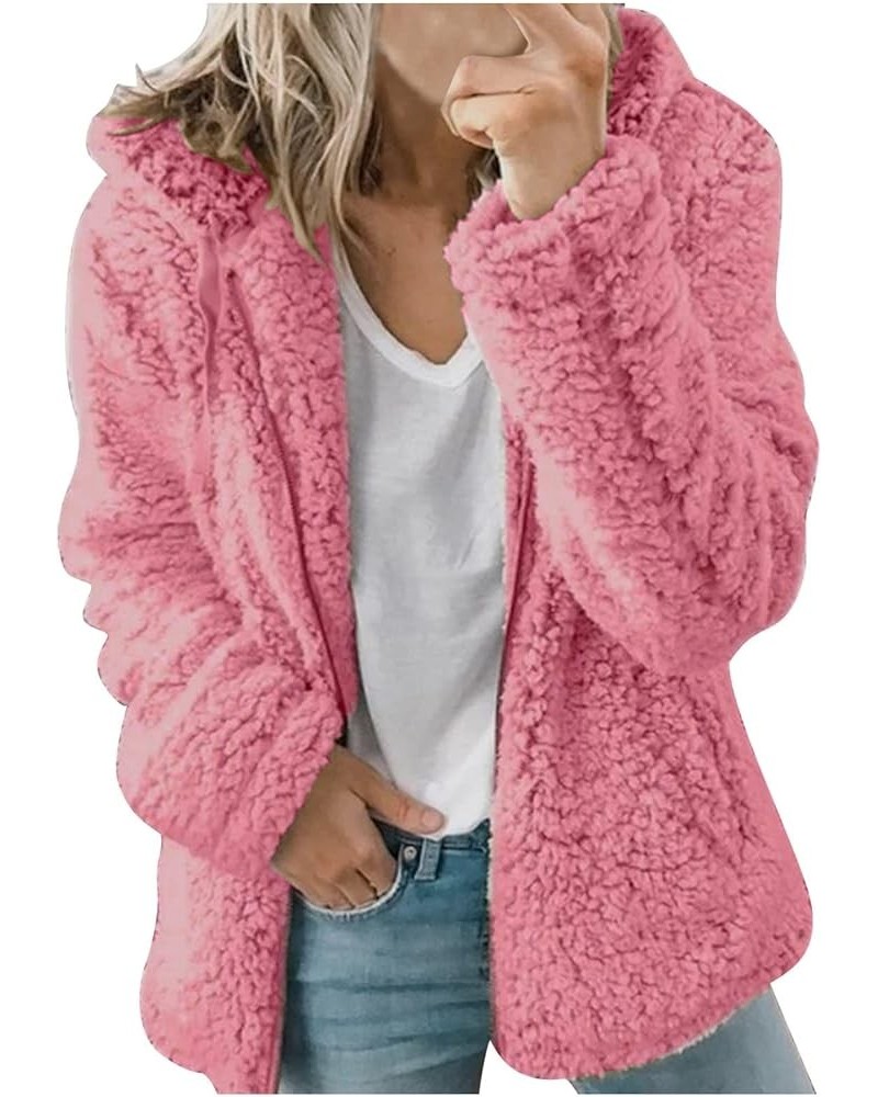 Fleece Jacket Women Fuzzy Zip Up Coats Oversized Winter Warm Sweatshirt Sherpa Teddy Coat Loose Casual Hoodies 2023 03fleece ...