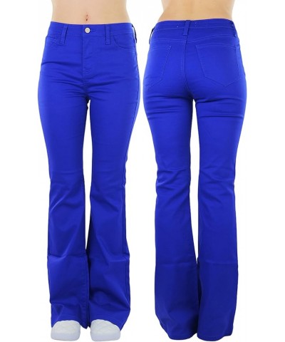 Women's Elastic Skinny Pull On Jeggings w/Zipper & Pockets High Waist Bootcut Denim - Bright Blue $10.37 Leggings