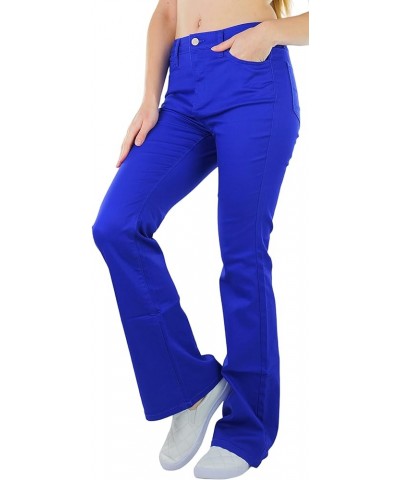 Women's Elastic Skinny Pull On Jeggings w/Zipper & Pockets High Waist Bootcut Denim - Bright Blue $10.37 Leggings