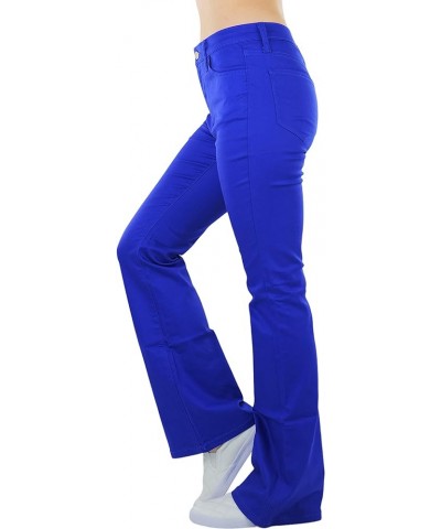 Women's Elastic Skinny Pull On Jeggings w/Zipper & Pockets High Waist Bootcut Denim - Bright Blue $10.37 Leggings