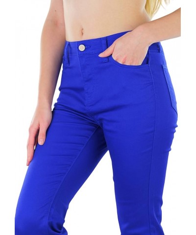 Women's Elastic Skinny Pull On Jeggings w/Zipper & Pockets High Waist Bootcut Denim - Bright Blue $10.37 Leggings