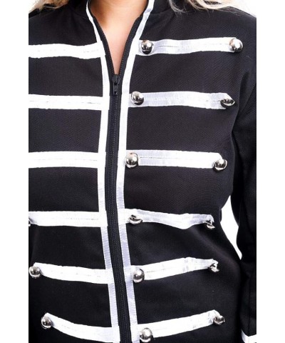 Women's Ladies Steampunk Military Punk Parade Jacket Silver $28.13 Jackets