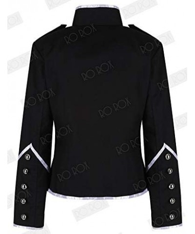 Women's Ladies Steampunk Military Punk Parade Jacket Silver $28.13 Jackets